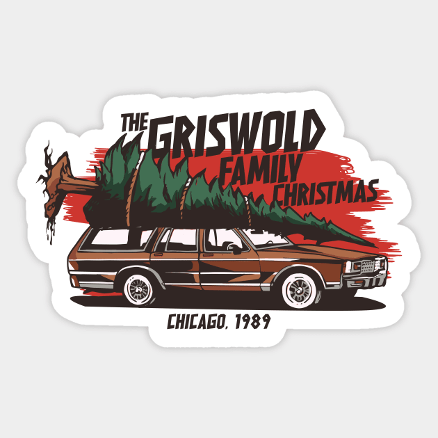 The Griswold Family Christmas Tree // Funny Christmas Graphic Sticker by SLAG_Creative